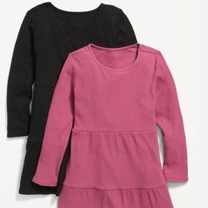 Tiered Rib-Knit Swing Dress 2-Pack (NWT)